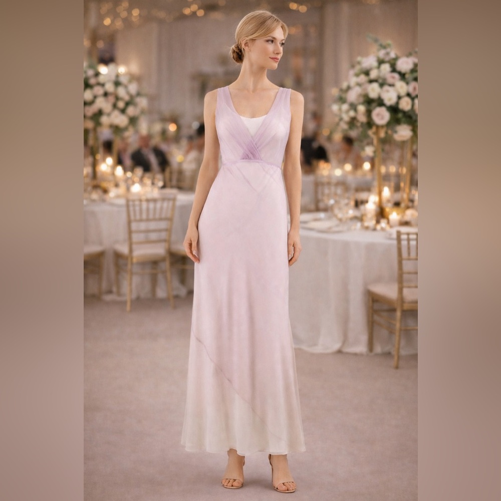 Topshop Bride Silk Ombré Column Gown Maxi Dress